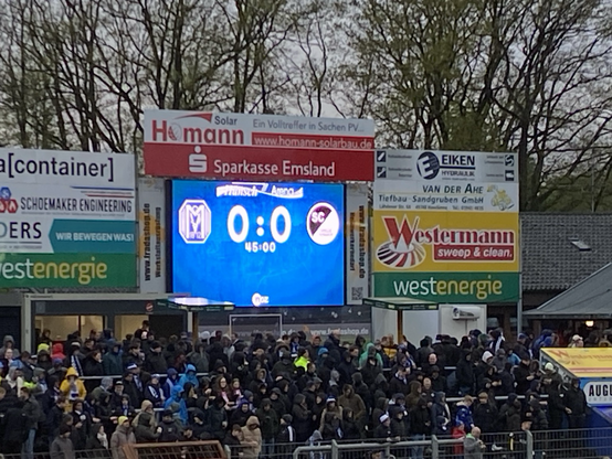 SV Meppen gegen SC Spelle-Venhaus 0:0 Halbzeit 
