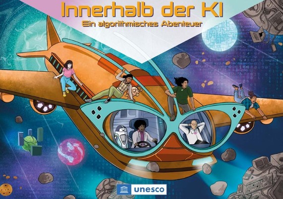 Titelblatt des Comicromans der UNESCO über KI