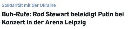 Buh-Rufe: Rod Stewart beleidigt Putin bei Konzert in der Arena Leipzig.