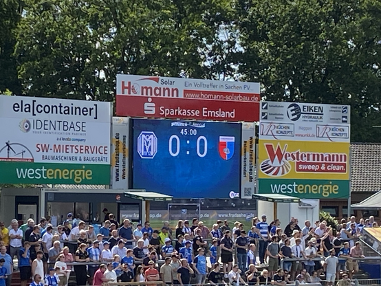 SV Meppen gegen Drochtersen/Assel 0:0 Halbzeit 