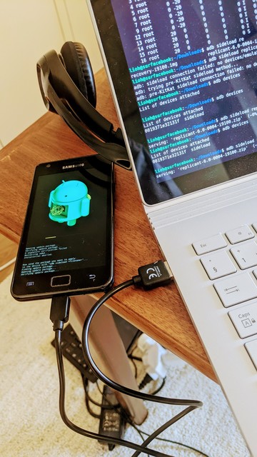 adb sideloading an i9100 with Replicant, a Freedom respecting Android ROM